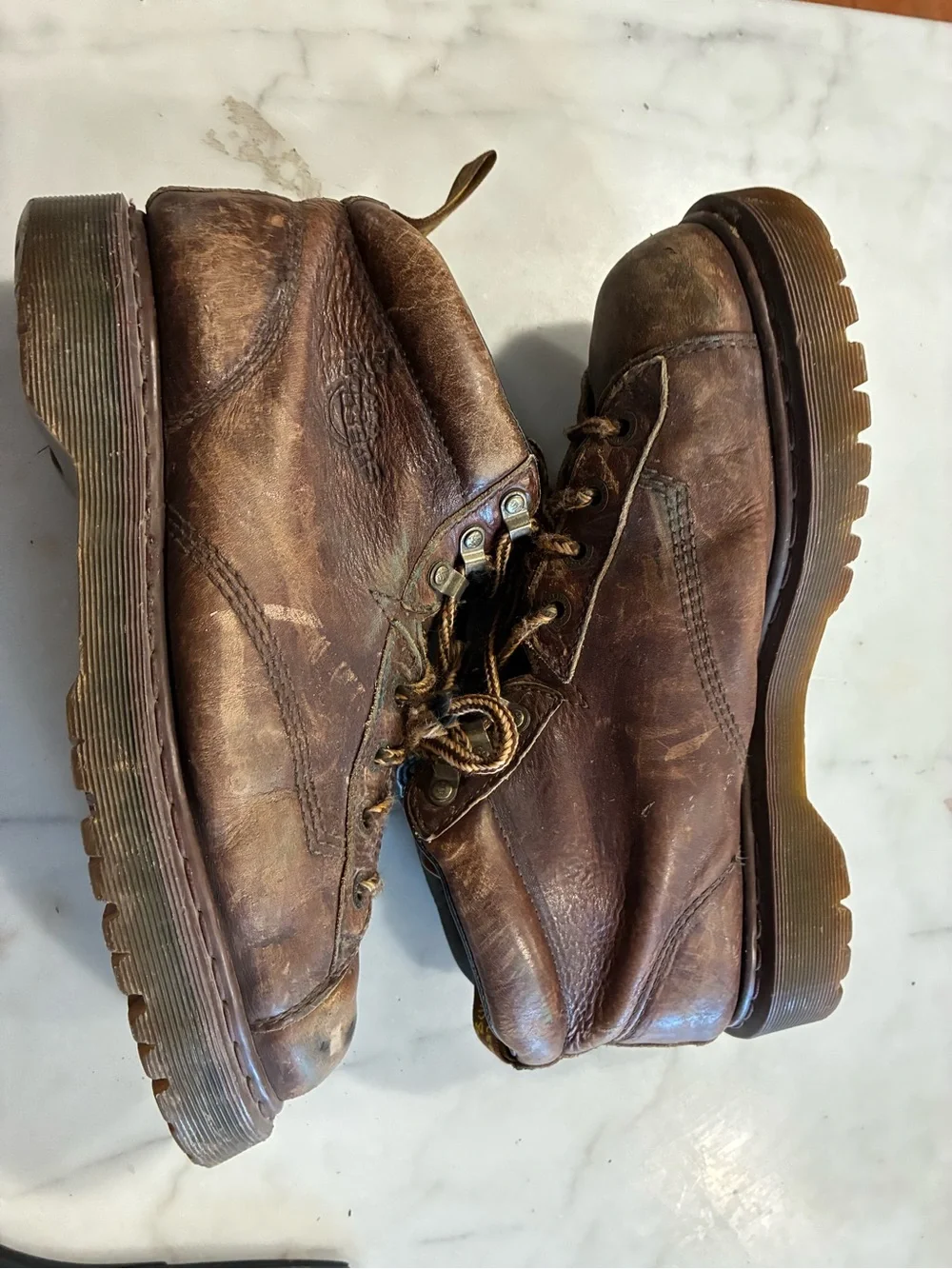 Dr Doc Martens Mens 8287 AW004 Brown Leather Ankle Boots Shoes Size 11